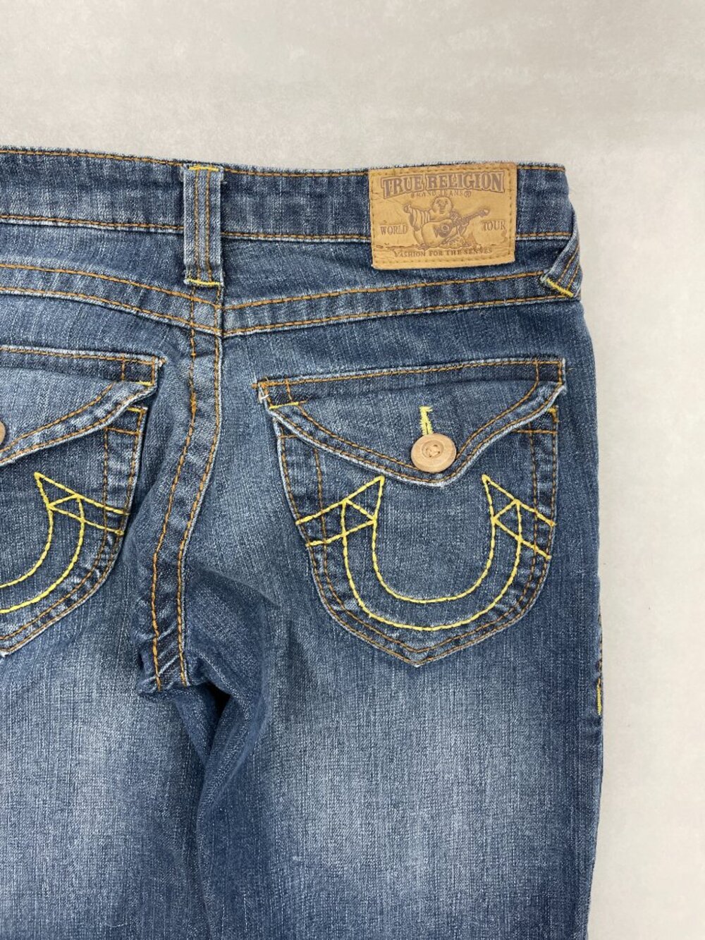 True Religion Joey Big T Flare Leg Blue Jeans USA Made Vintage 28 Women's 28x31 - Picture 13 of 13